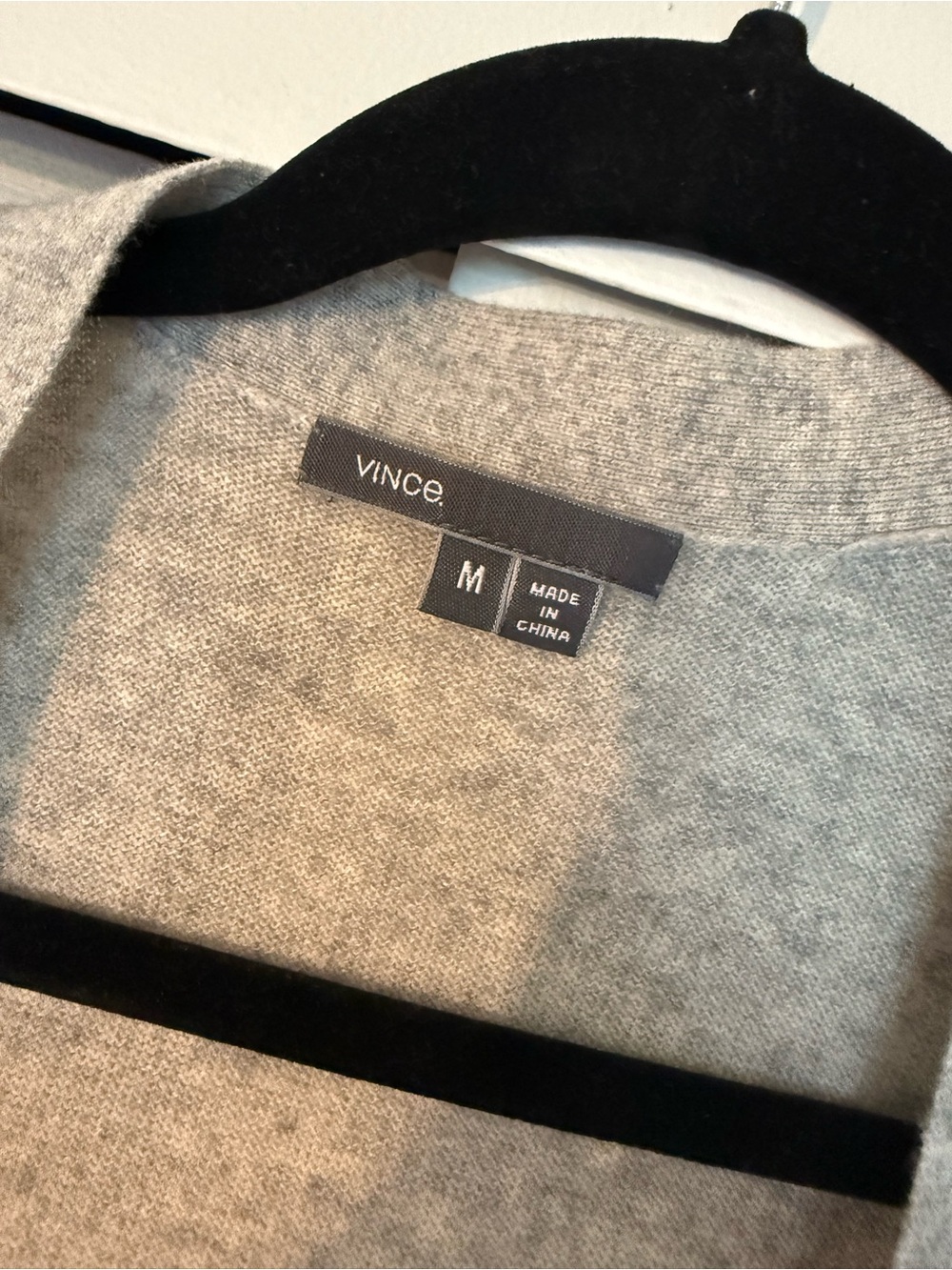 Vince Cashmere Longline Boyfriend Cardigan Sweater in heather grey